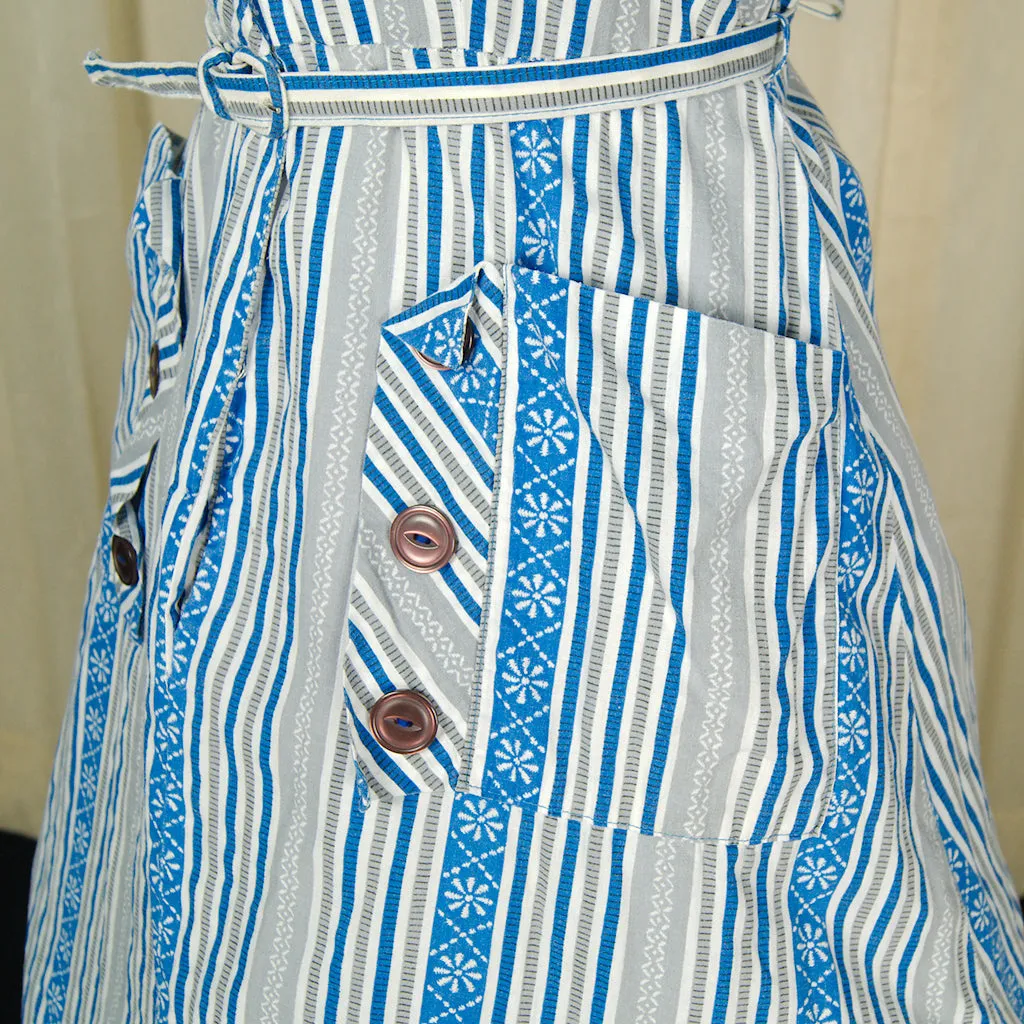 1950s Striped Pocket Day Dress