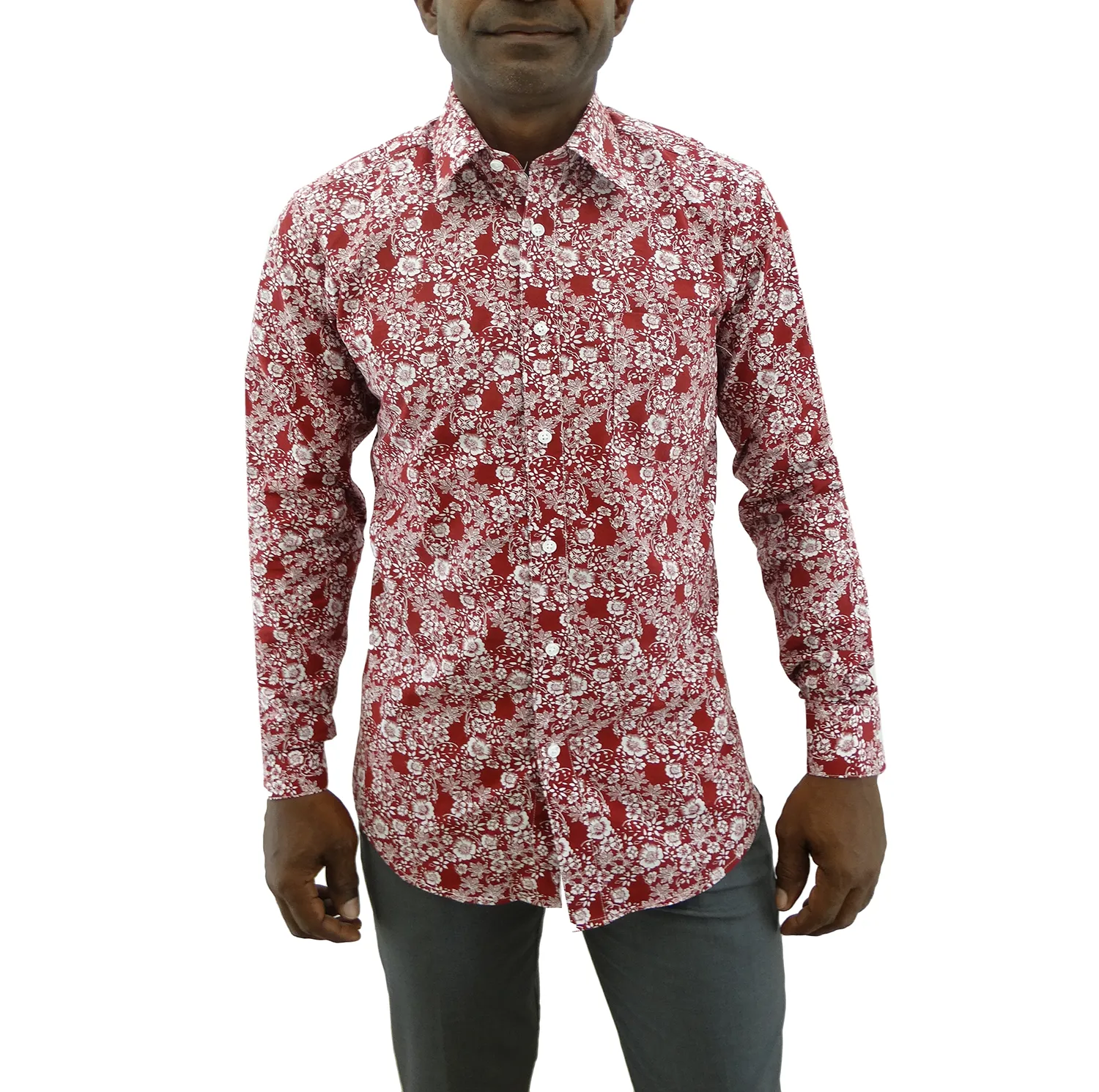 265-1450 Bellinne Printed L/S Men Shirt Multicolor Size S-XXXL