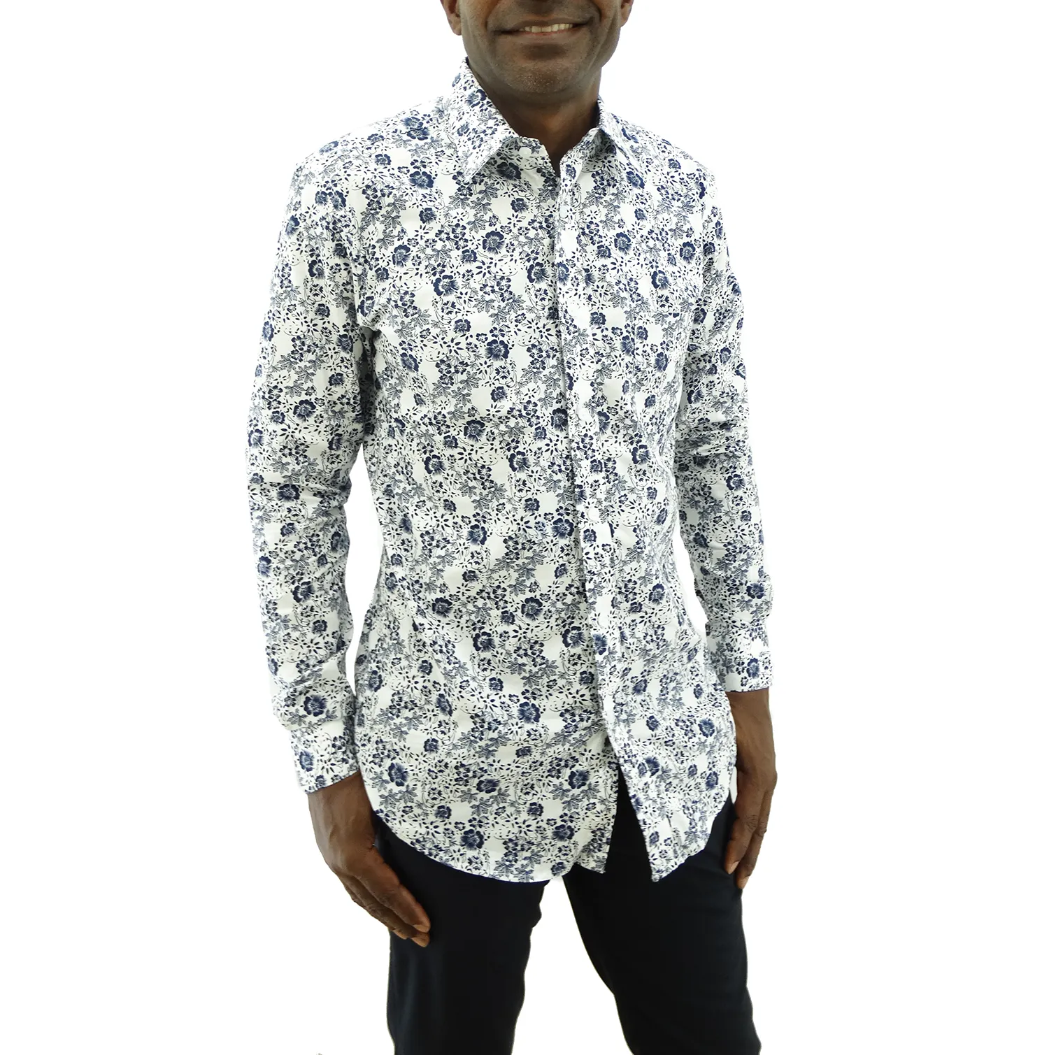 265-1450 Bellinne Printed L/S Men Shirt Multicolor Size S-XXXL