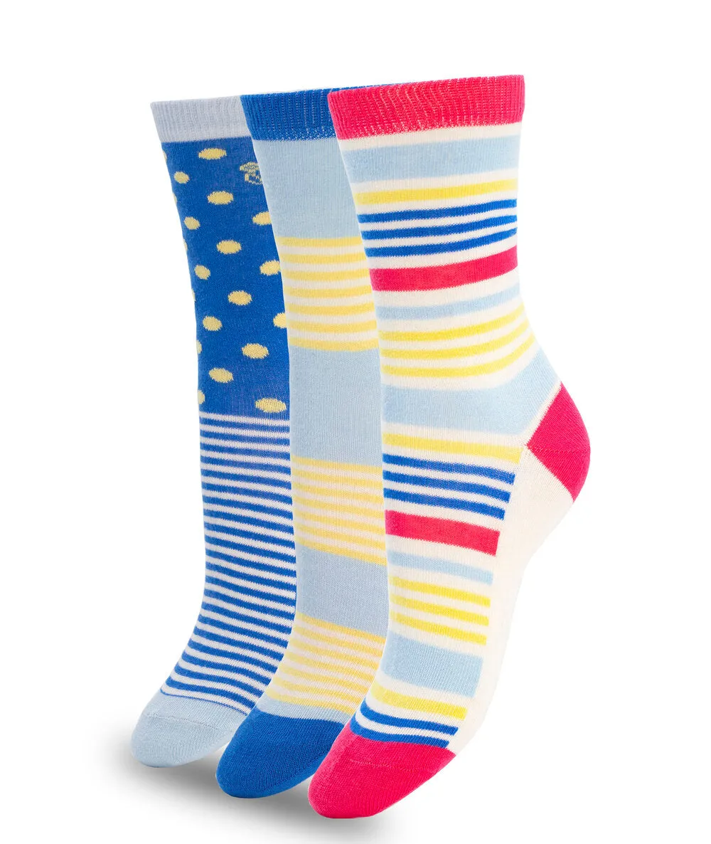 3 PACK COLORFUL COTTON SOCKS