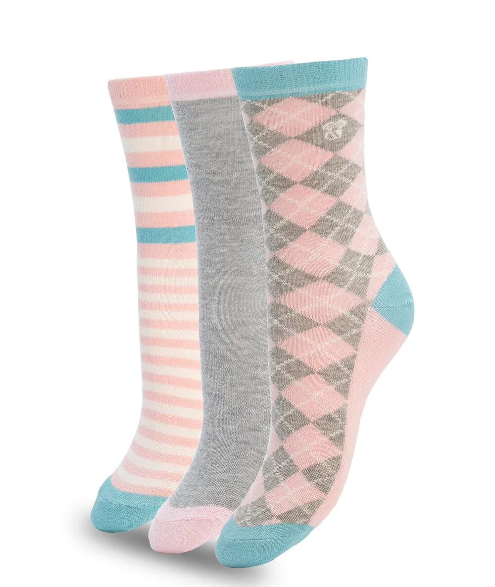 3 PACK COLORFUL COTTON SOCKS