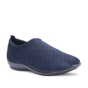 A-HA By Liberty MARINA-205 Women Casual Navy Blue Ballerina Shoes