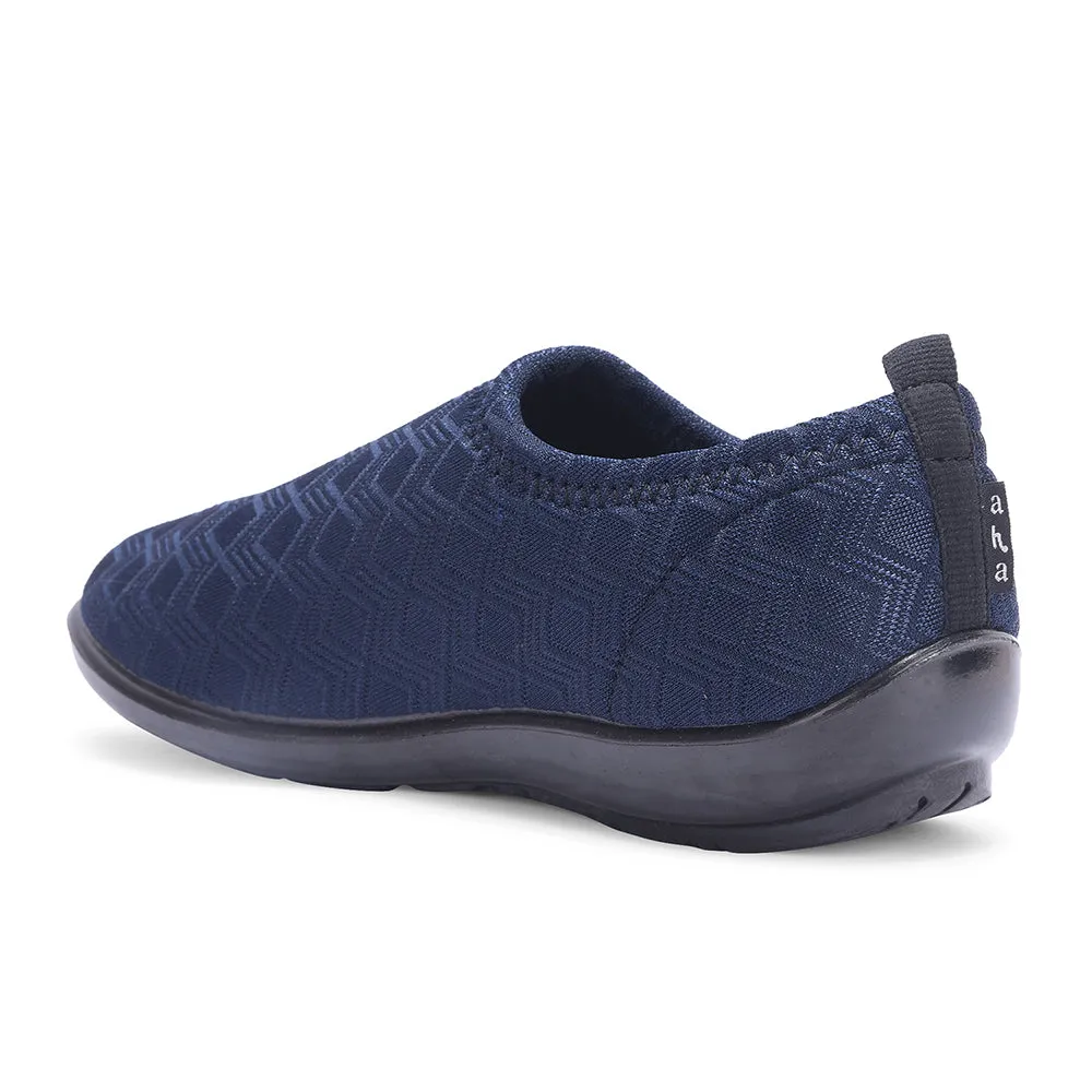 A-HA By Liberty MARINA-205 Women Casual Navy Blue Ballerina Shoes