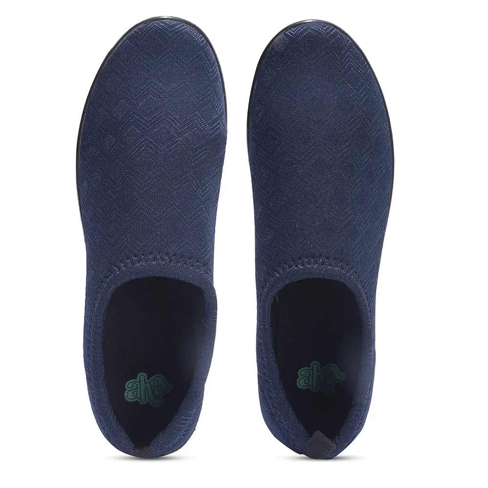 A-HA By Liberty MARINA-205 Women Casual Navy Blue Ballerina Shoes