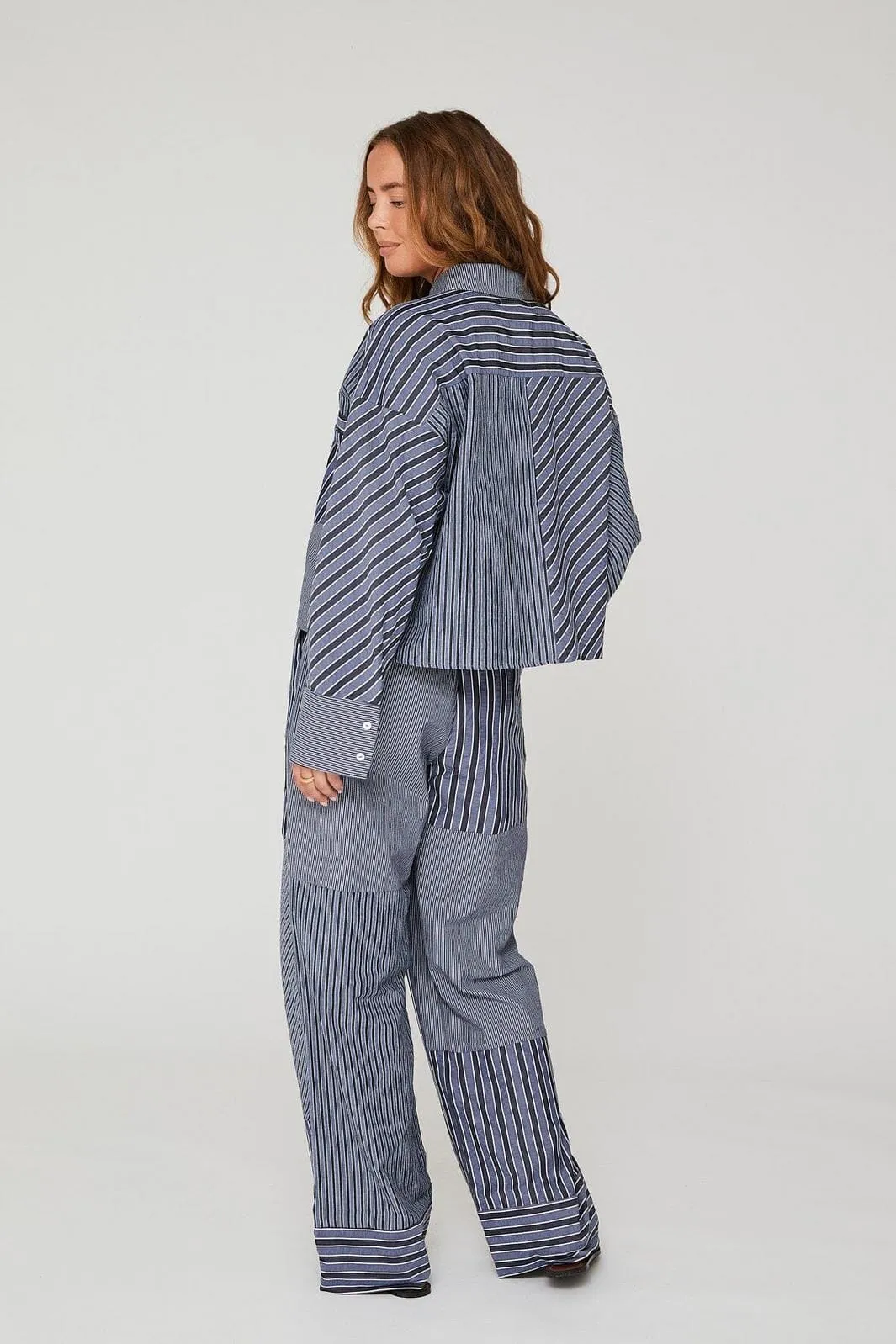 A-View - Mckenna Pants - 112 Blue/White Stribe