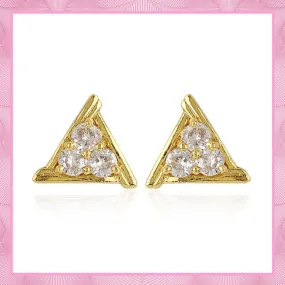 AD stones With Triangle Shaped Earrings