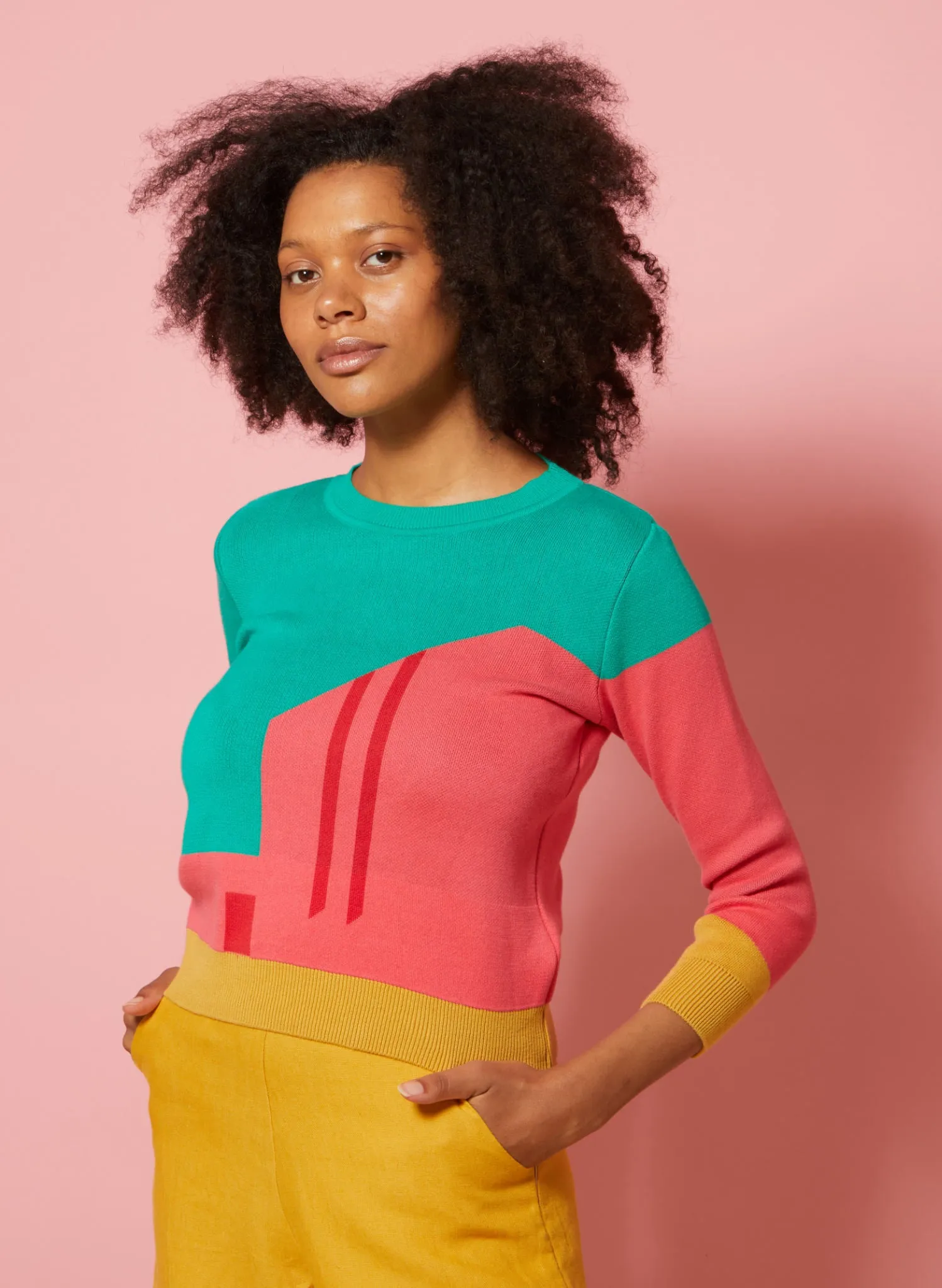 Alba - Pink Mexican Architecture Jumper