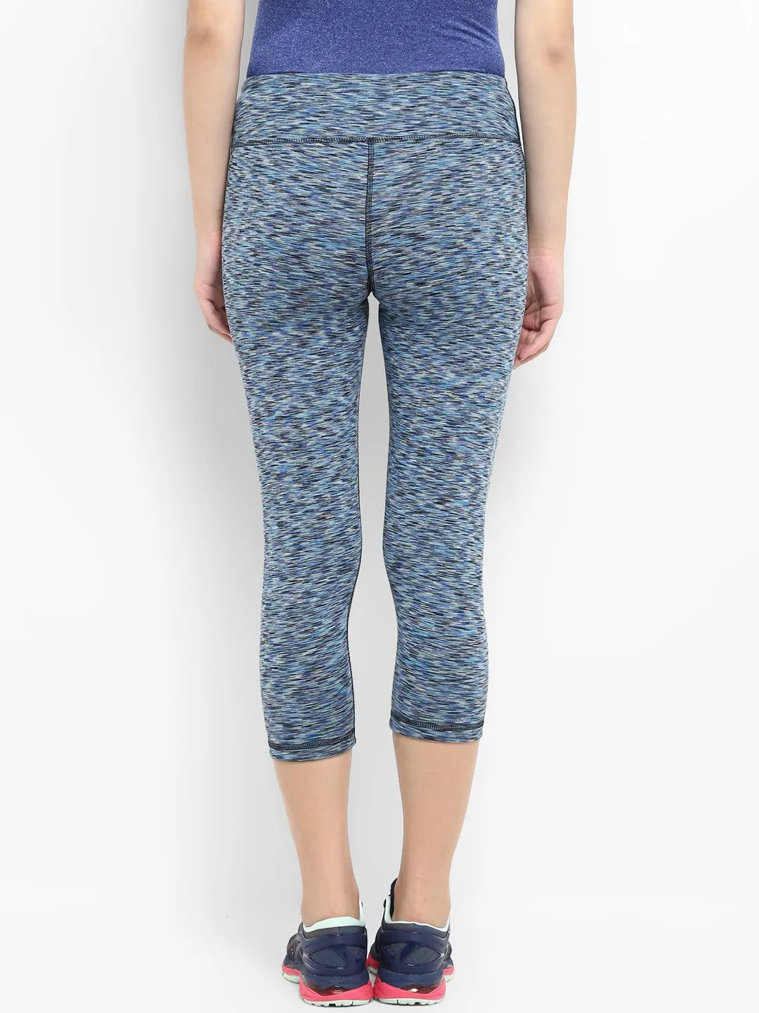 Alcis Blue Self Design Capris