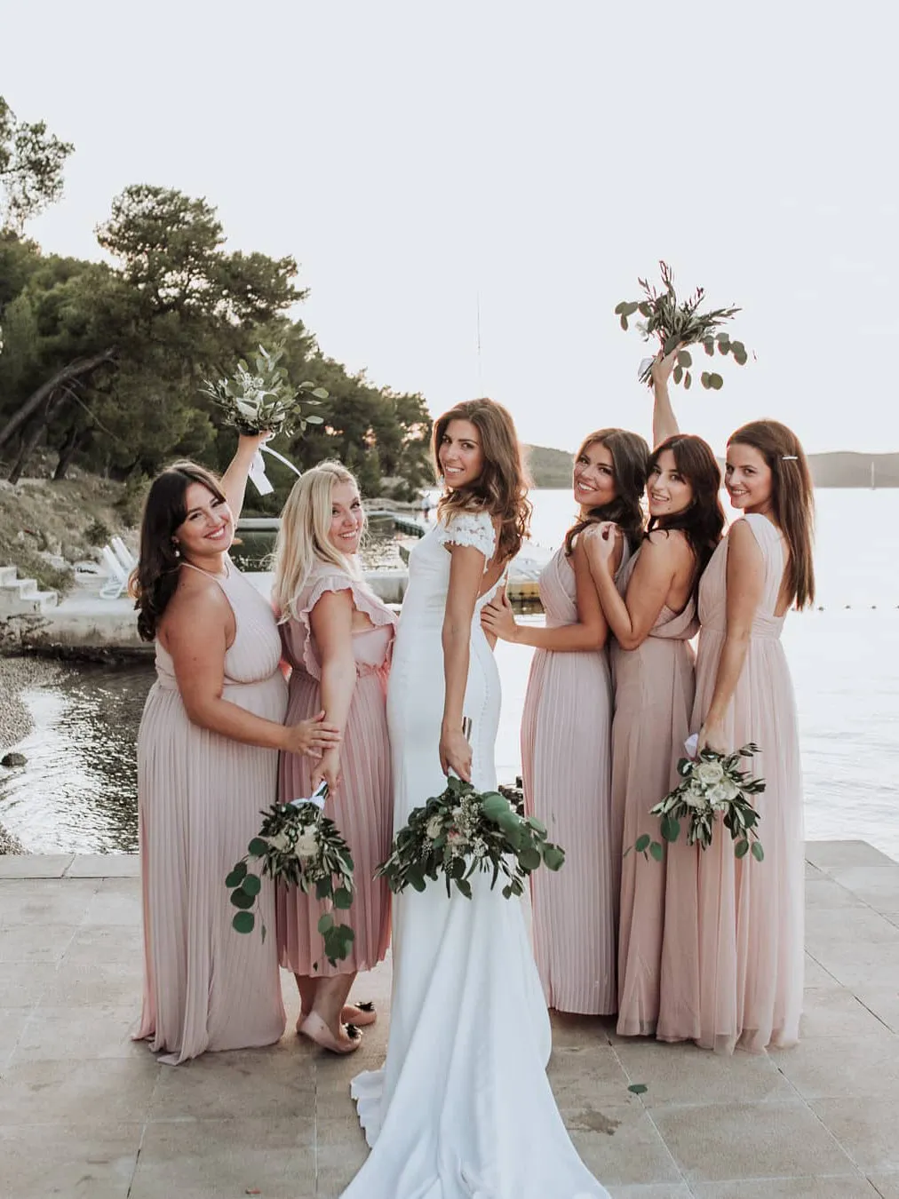 Amazing Multiple Types A-line Bridesmaid Dresses Long Chiffon Party Gowns BD165