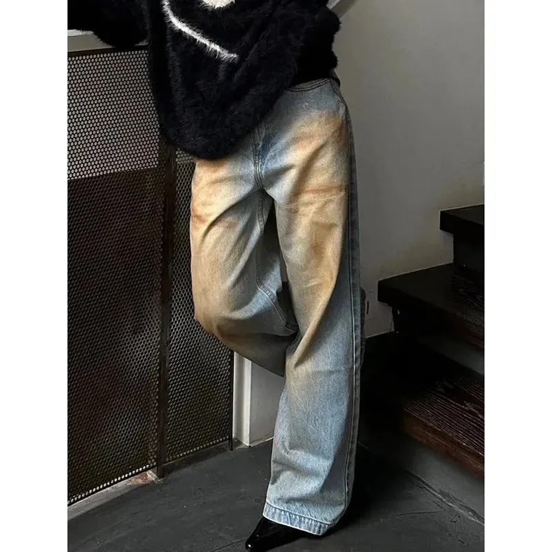 American Straight Hip-hop Vintage Denim Pants