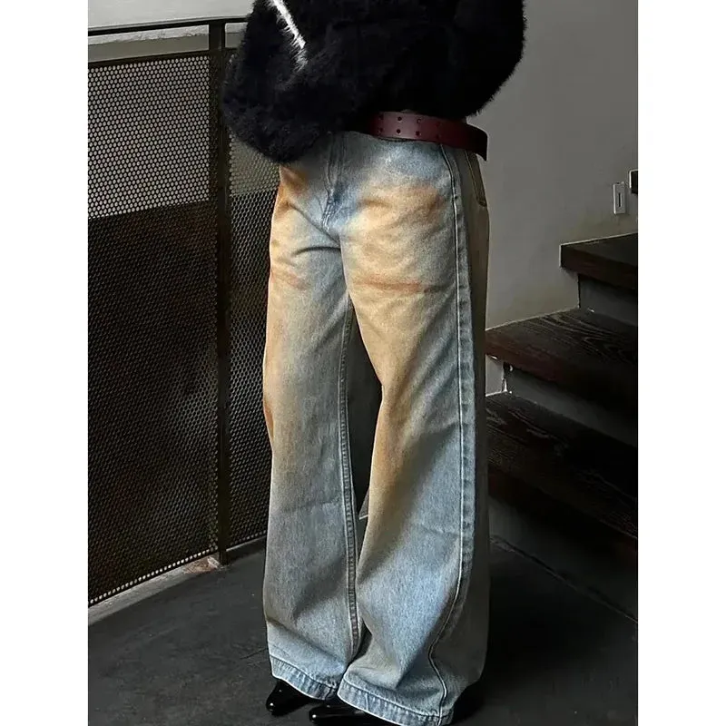 American Straight Hip-hop Vintage Denim Pants