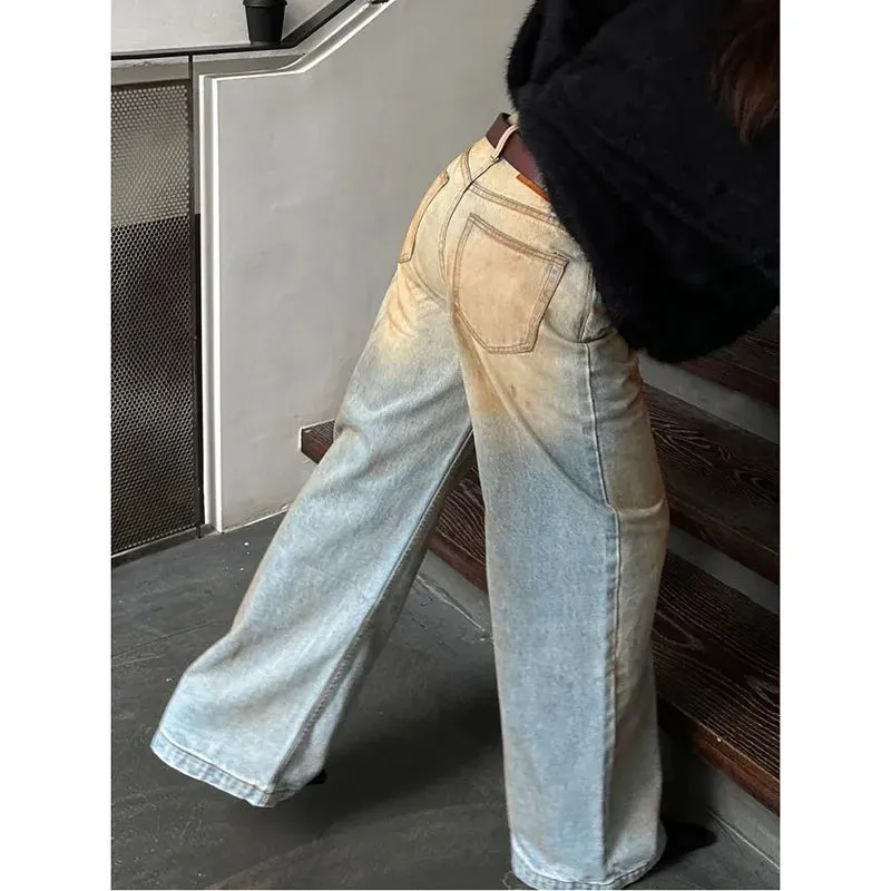 American Straight Hip-hop Vintage Denim Pants