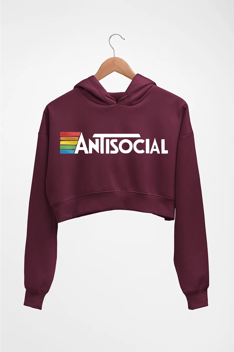 AntiSocial Crop HOODIE FOR WOMEN