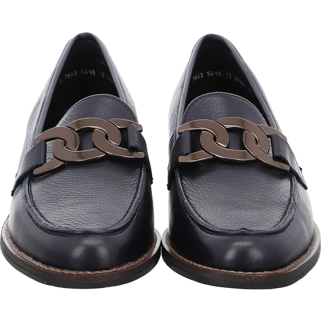 Ara Navy leather loafer