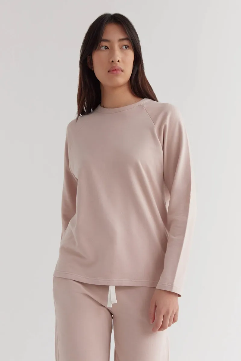 Assembly Label - Kin Fleece Top - Pink Clay