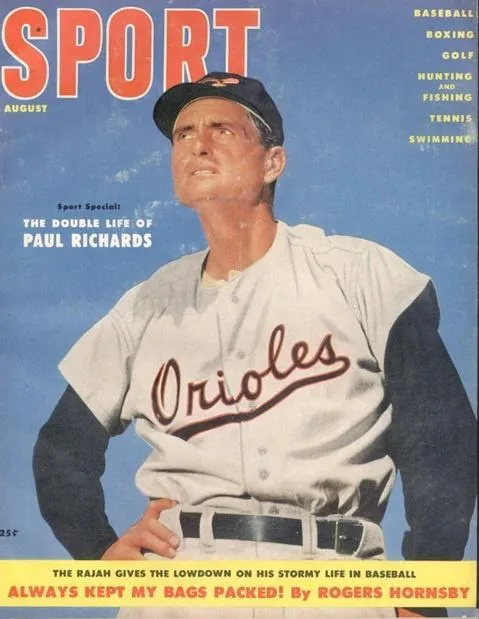 August 1955 Sport Cover (Paul Richards, Baltimore Orioles)