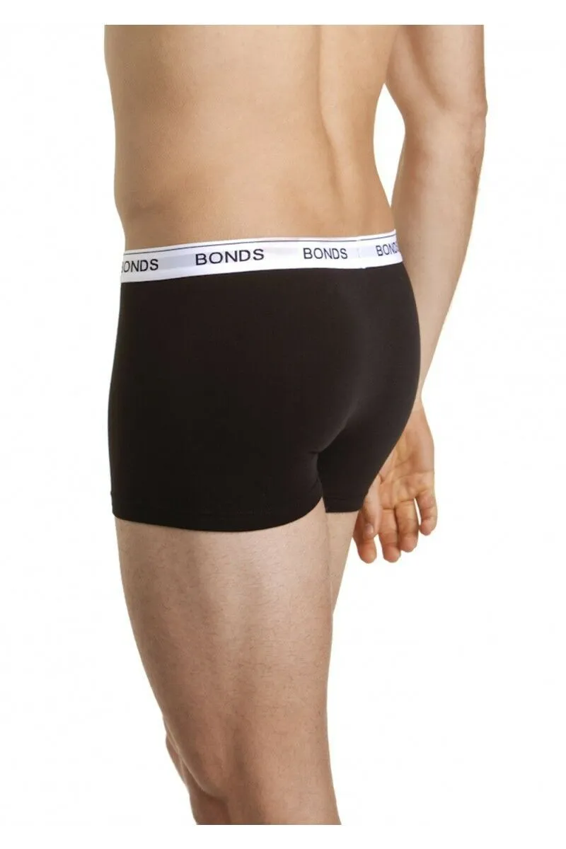 Authentic Bonds Mens Guyfront Trunks Underwear Shorts Black/White