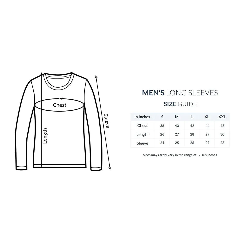 Awesome Typography Round Neck Full Sleeves T-shirt for Men