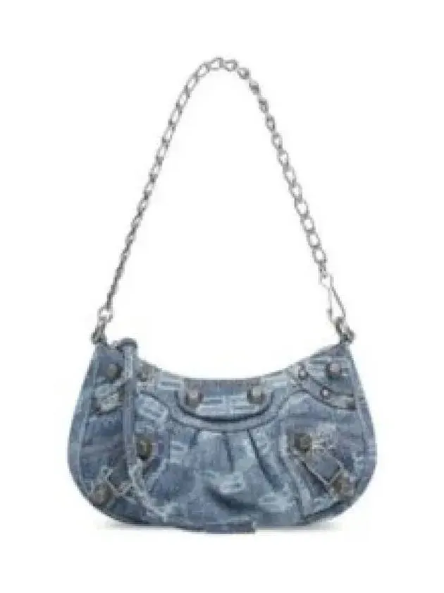 BB Monogram Denim Chain Mini Bag Blue