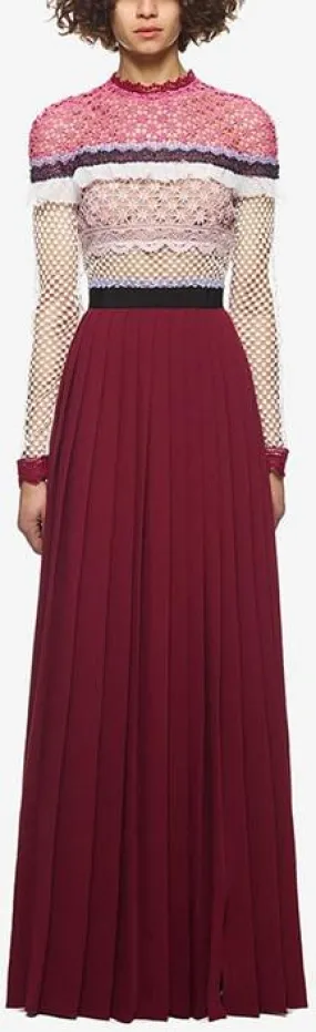 'Bellis' Lace Trim Maxi Dress