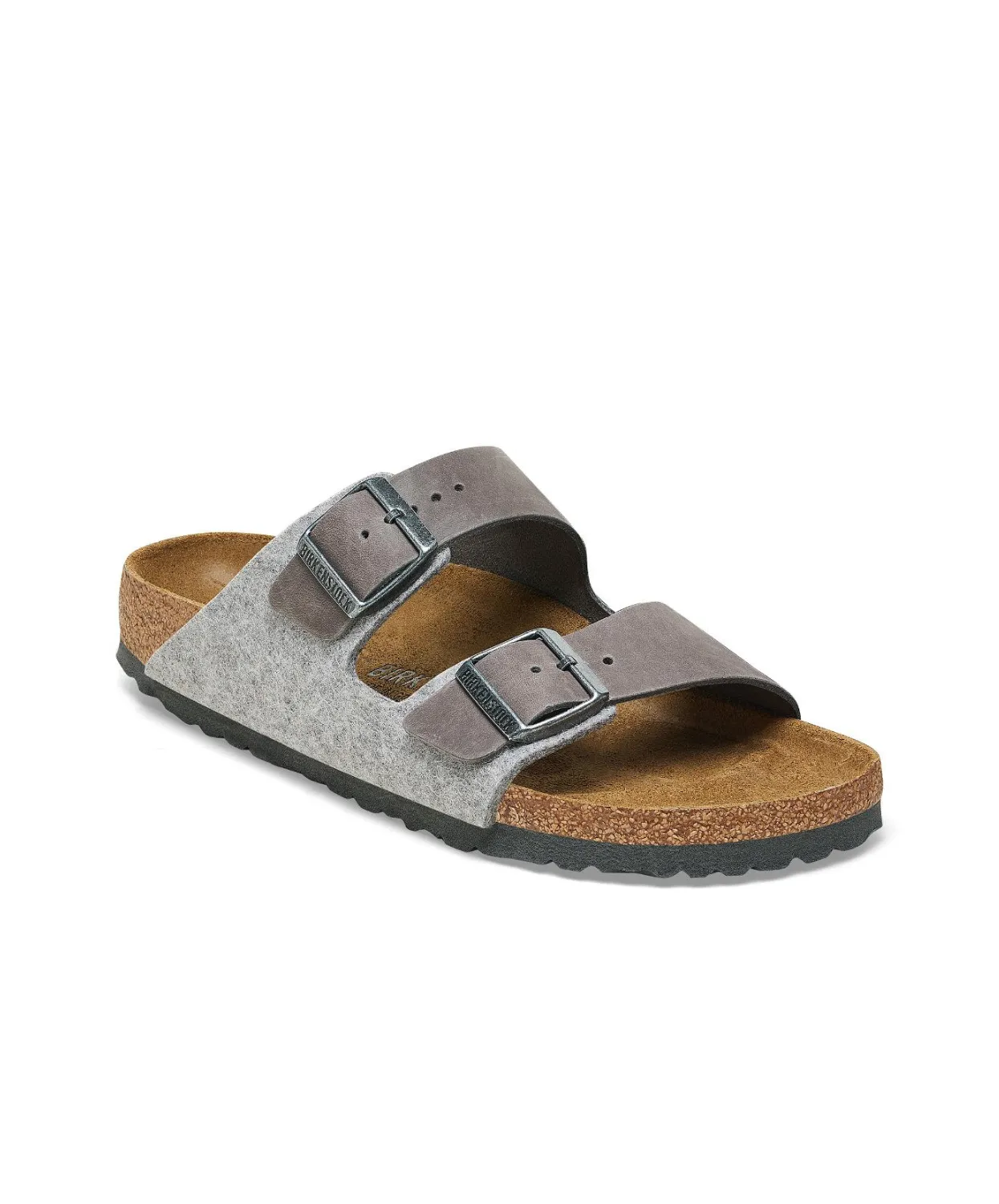 Birkenstock Arizona Authentic Oiled Leather/Felt Light Grey Sandals