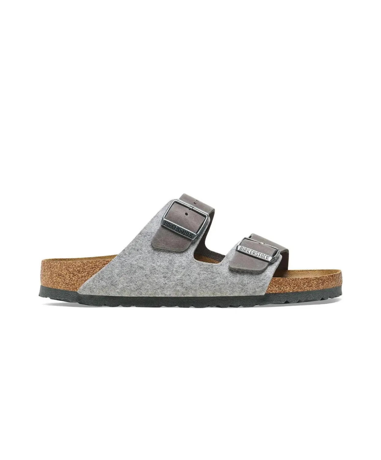 Birkenstock Arizona Authentic Oiled Leather/Felt Light Grey Sandals