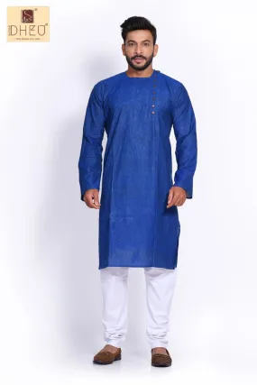 Blue Cotton  Kurta for Men