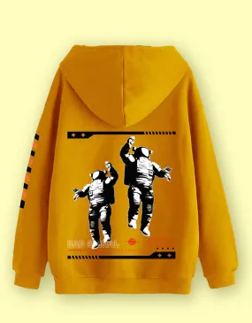 Mens Bold Mustard Graphic Hoodie