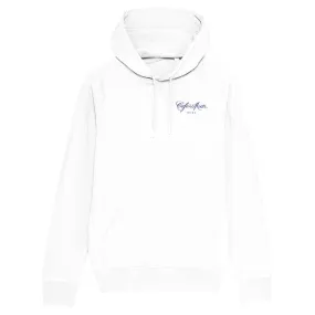 Café del Mar Ibiza Blue Embroidered Logo Men's Hooded Sweatshirt