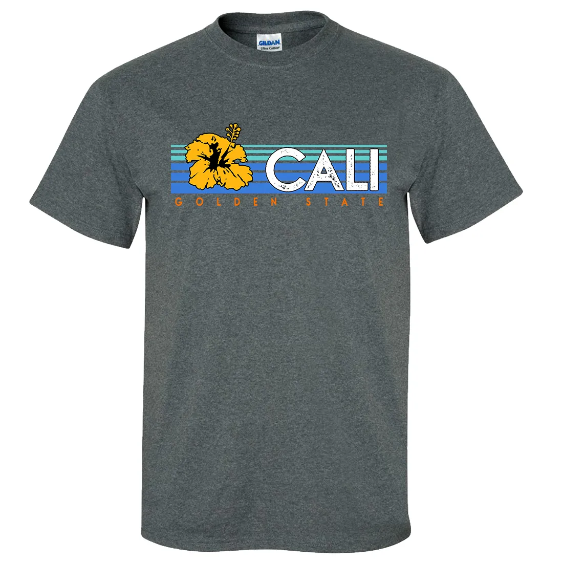 Cali Golden State Hibiscus Asst Colors T-shirt/tee