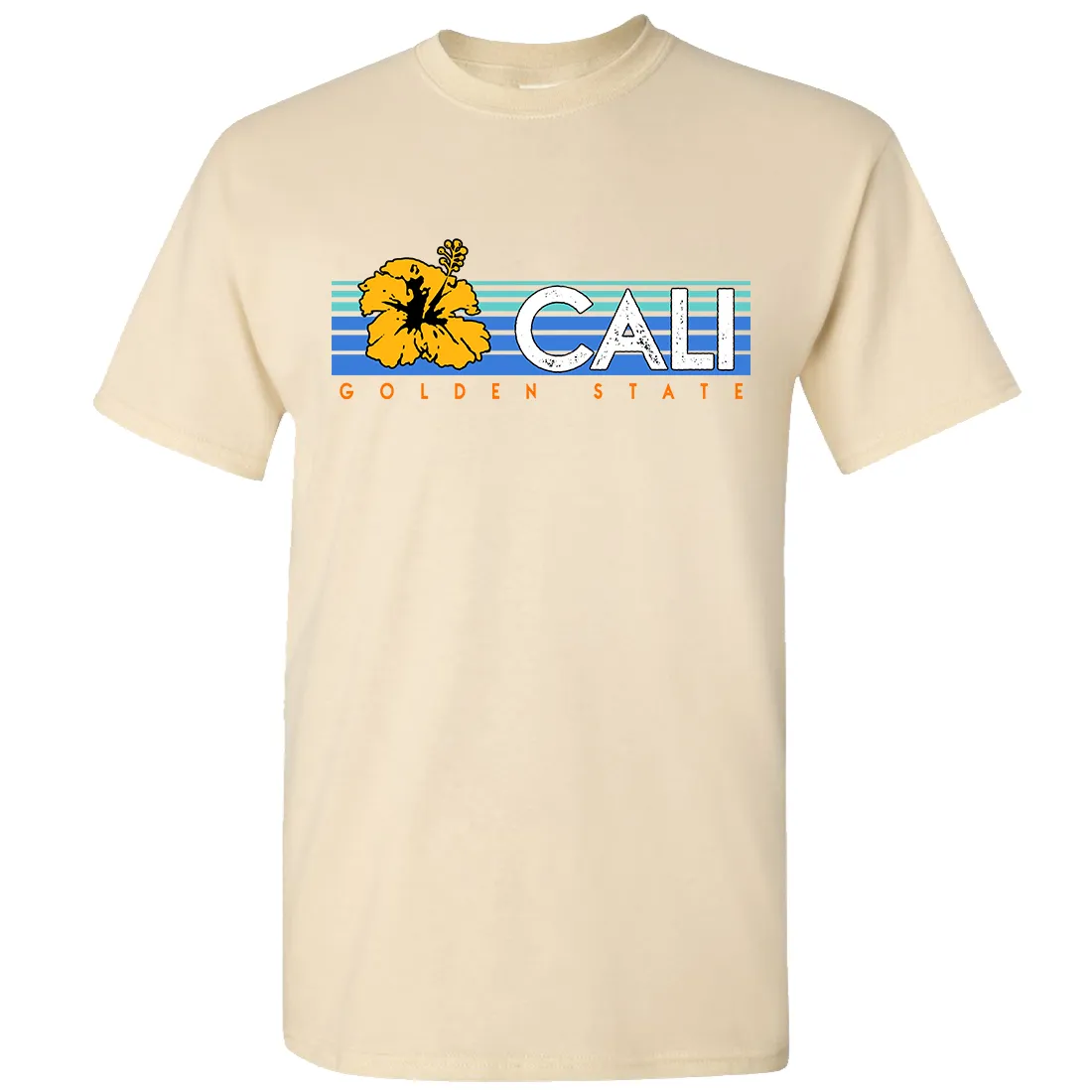 Cali Golden State Hibiscus Asst Colors T-shirt/tee