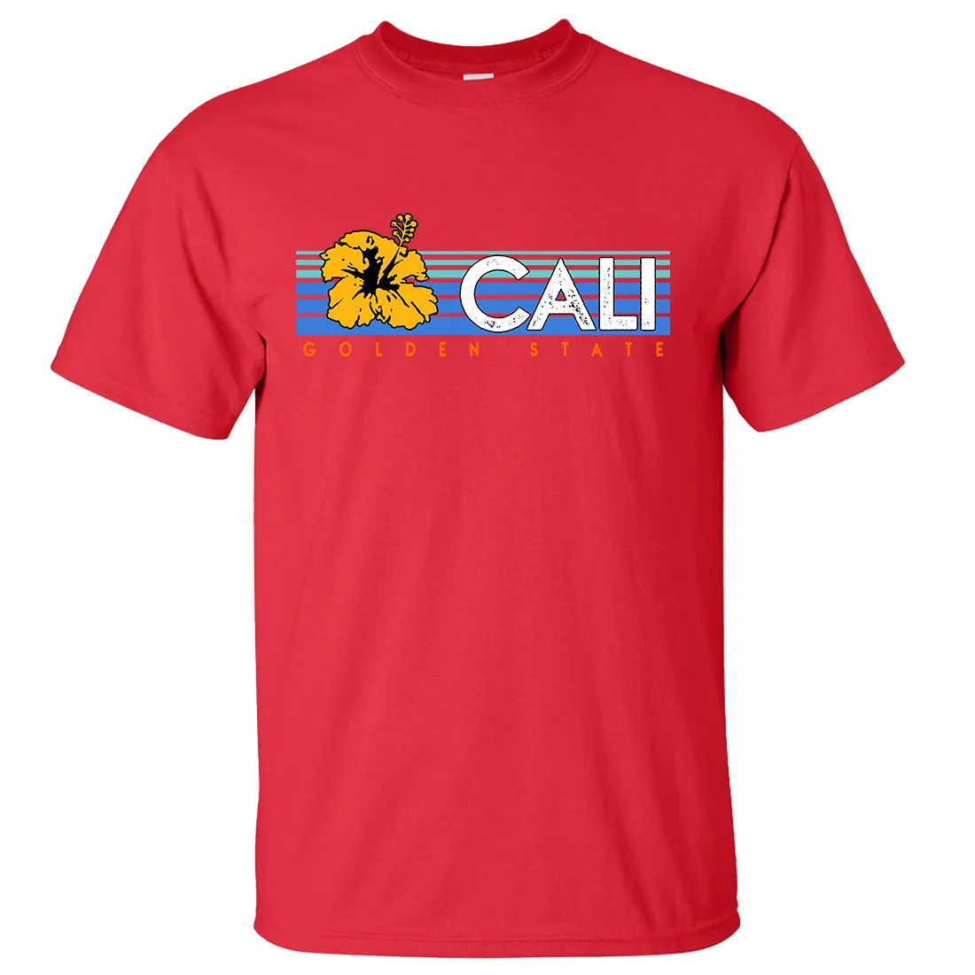 Cali Golden State Hibiscus Asst Colors T-shirt/tee