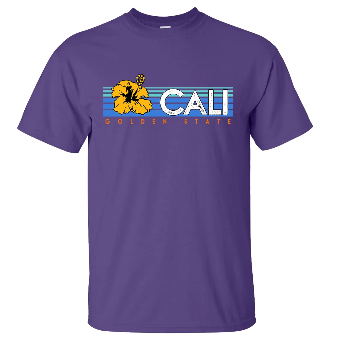 Cali Golden State Hibiscus Asst Colors T-shirt/tee