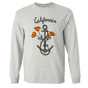 California Anchor Poppies Long Sleeve Shirt