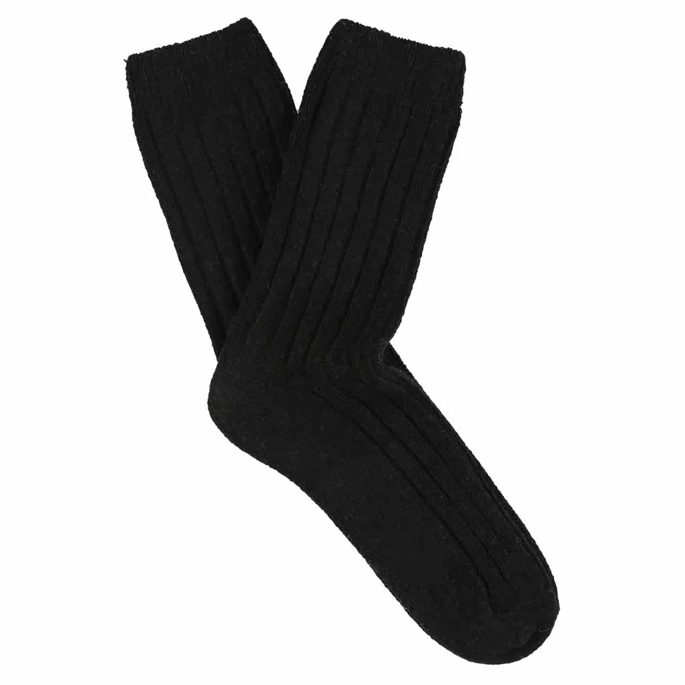 Cashmere Crew Socks Women - Black