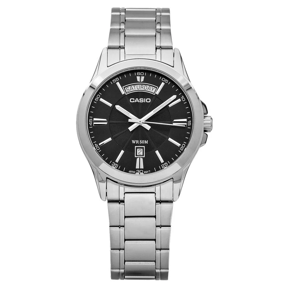 Casio - MTP-1381D-1AVDF - Stainless Steel Wrist Watch for Men - Silver & Black