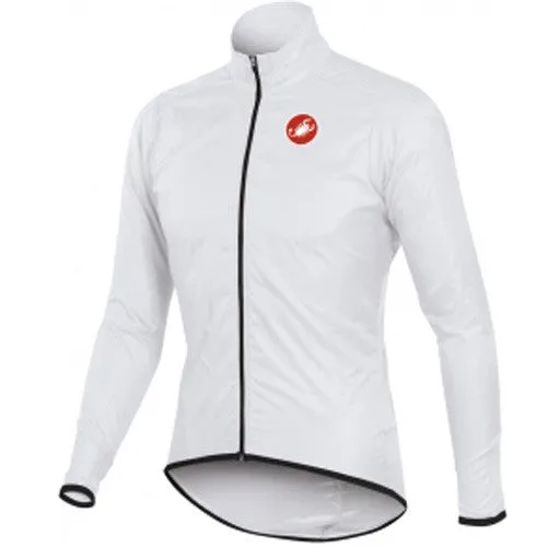 Castelli Mens Squadra Long Rain Jacket - White