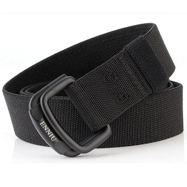 Casual Nylon Double Buckle Elastic Adjustable Belt