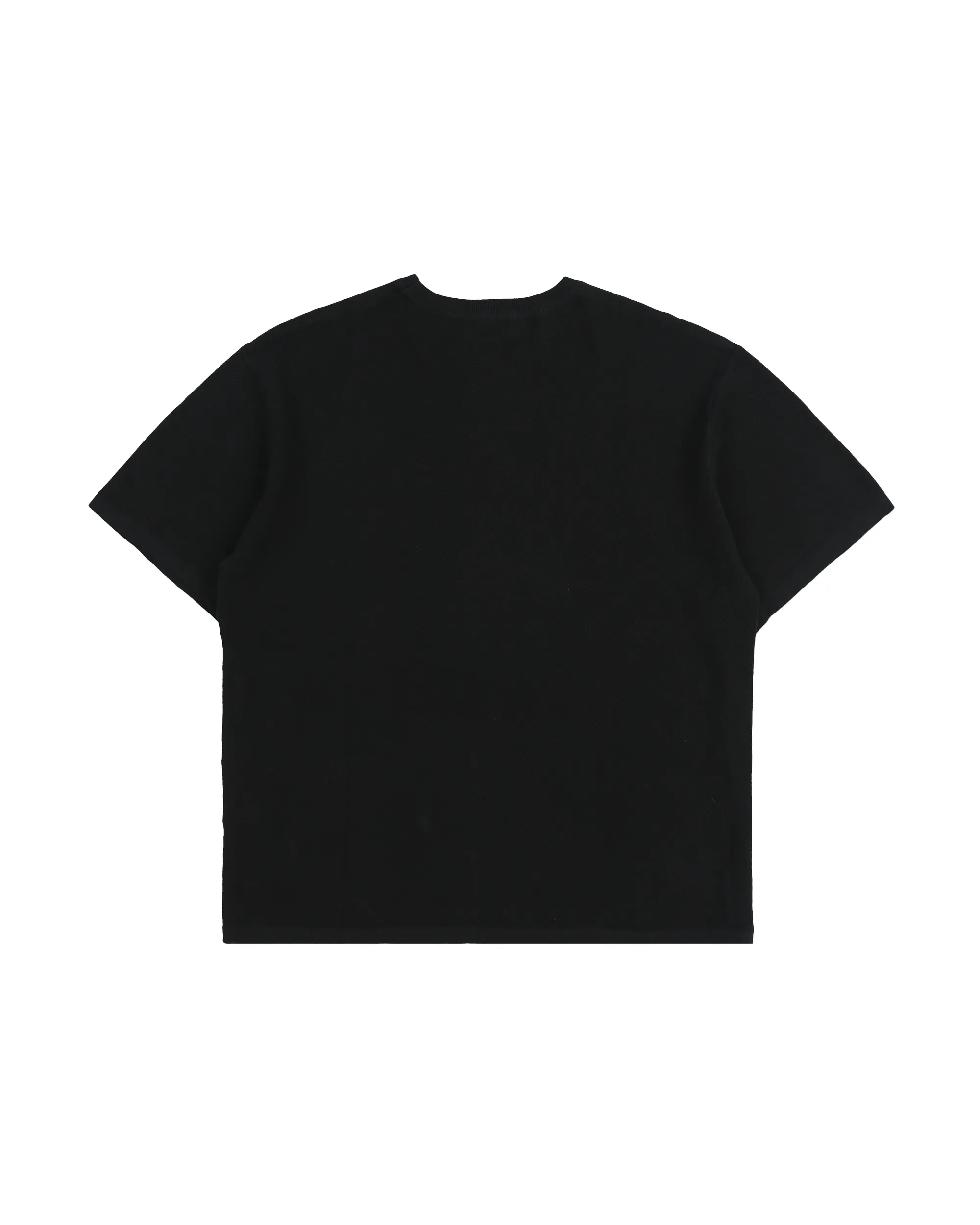 Check Knit Shirt – Black