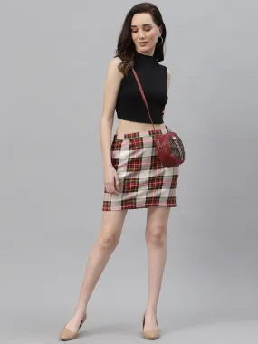 Check Mini Skirt