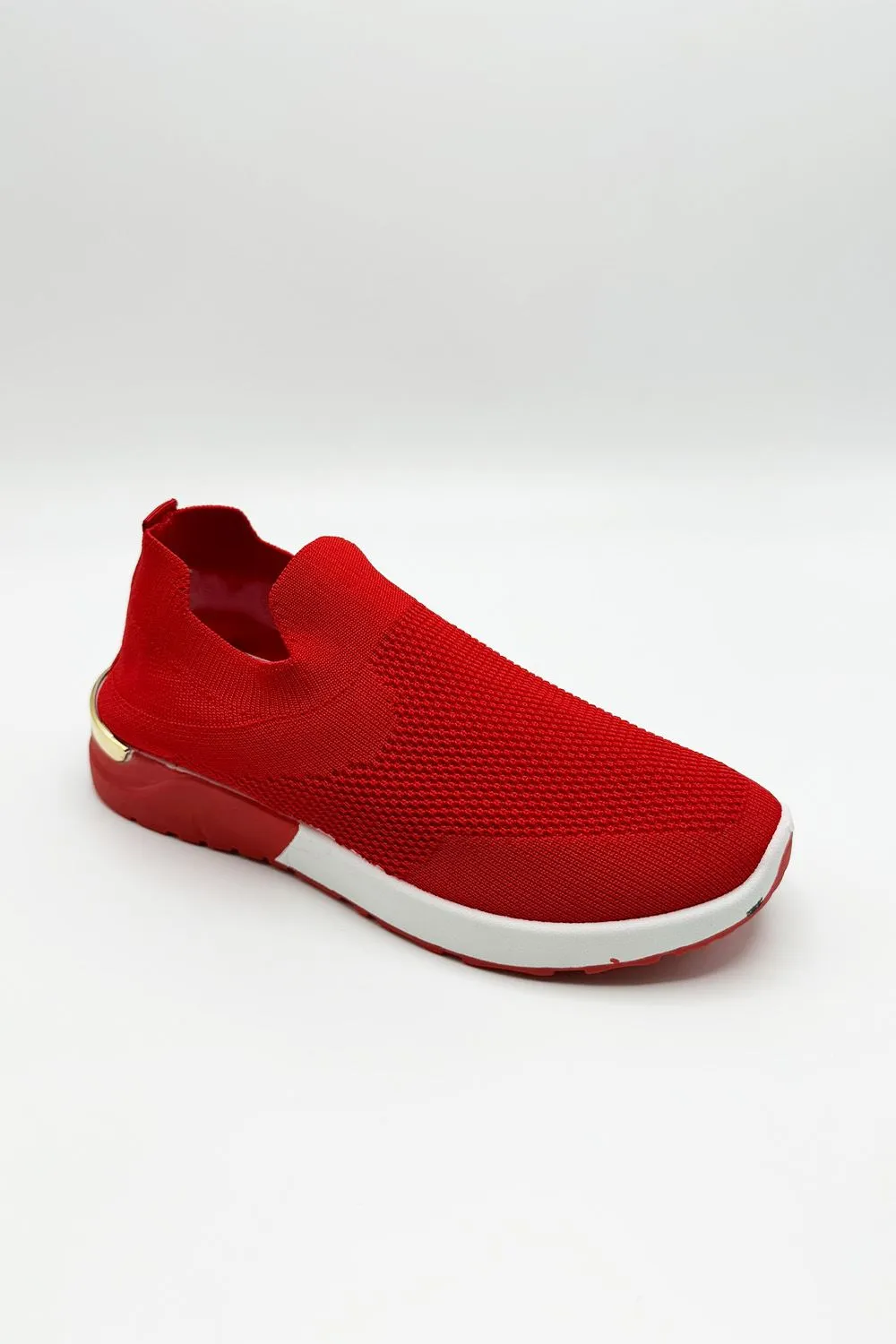 Chelsey Slip On Trainers in Red