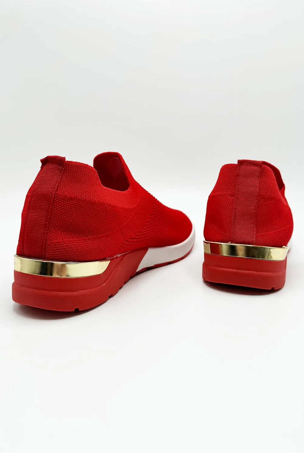 Chelsey Slip On Trainers in Red