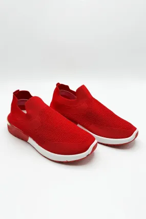 Chelsey Slip On Trainers in Red