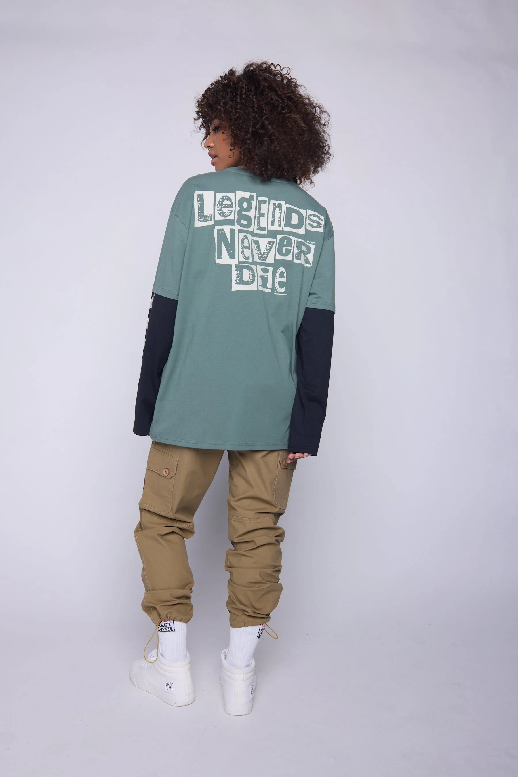 Crew Neck Full Long Sleeve Fooler - Moss