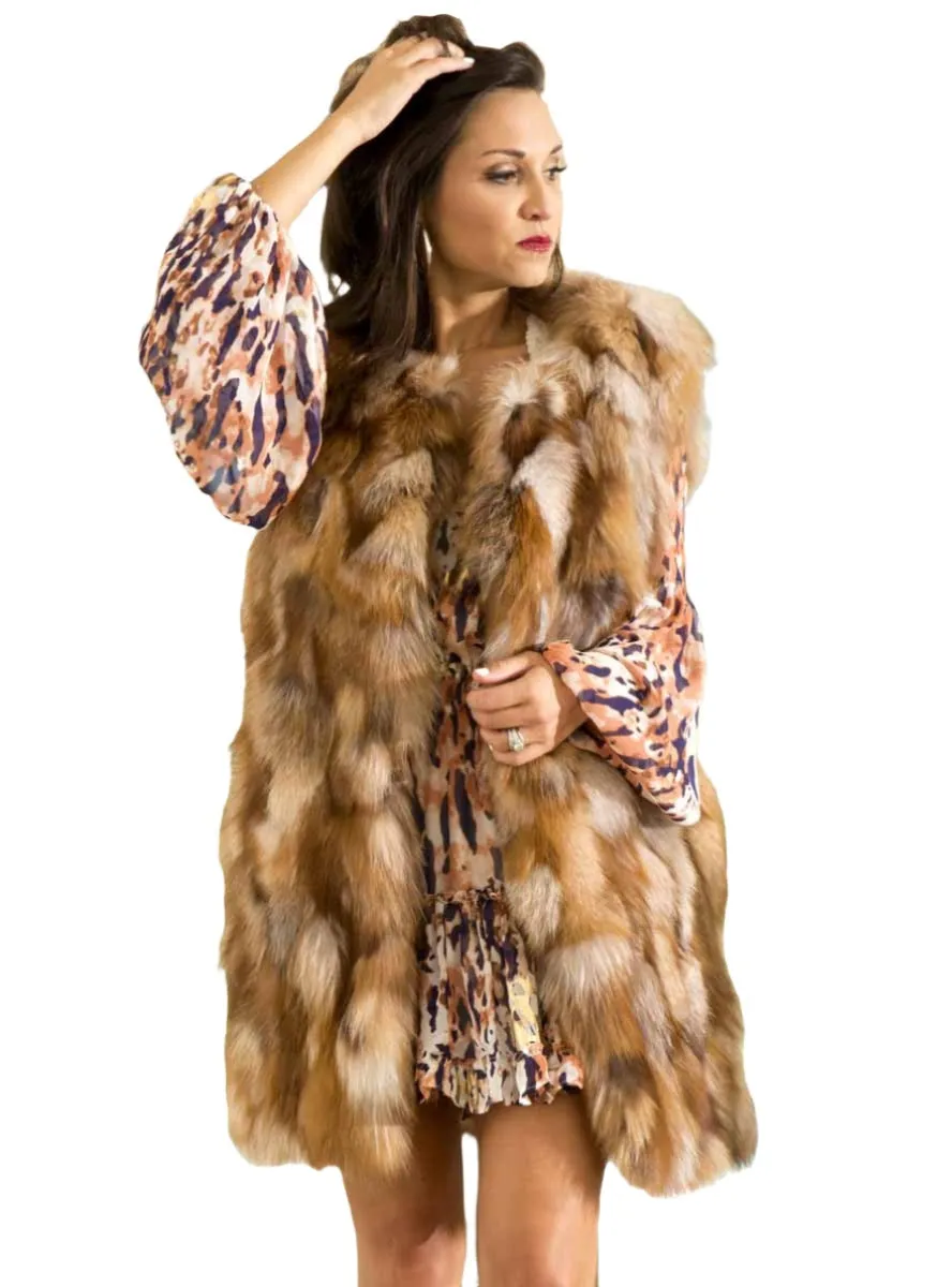 Crystal Fox Fur Vest