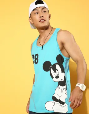 Disney Blue Placement Graphic Printed Vest