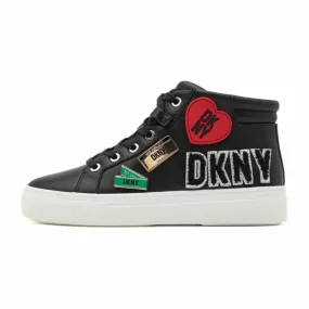 Womens DKNY Coreen City Signs Lace-Up Sneakers in Black - Stylish and Comfortable Footwear