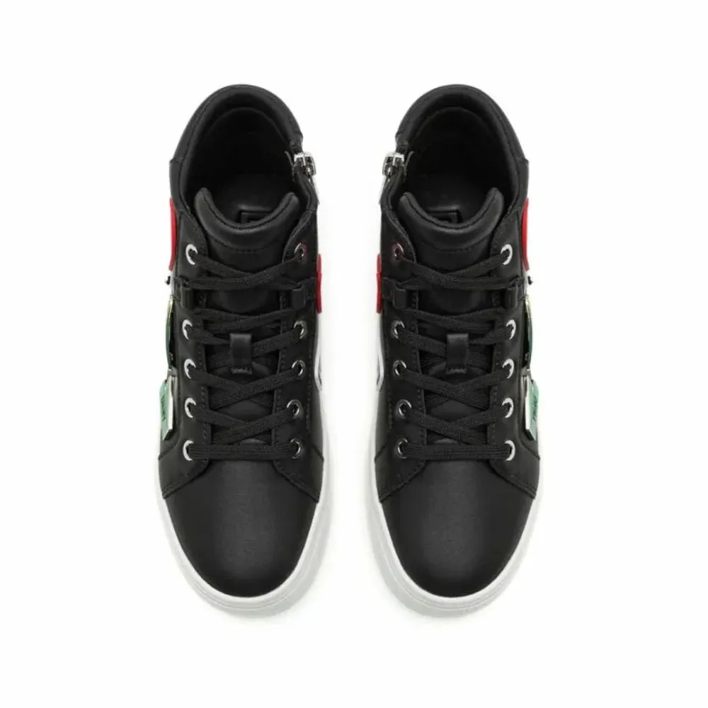 Womens DKNY Coreen City Signs Lace-Up Sneakers in Black - Stylish and Comfortable Footwear