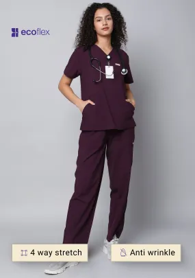 Ecoflex Women's 5 Pocket (Wine) Scrub