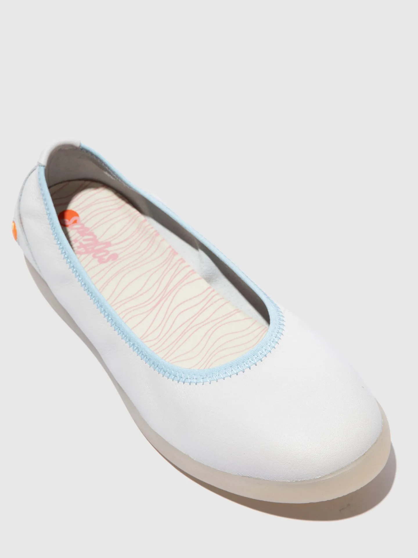 Elasticated Ballerinas LETI646SOF SMOOTH WHITE